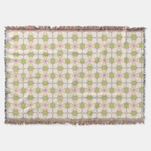 Colourful retro pattern background 3 throw blanket