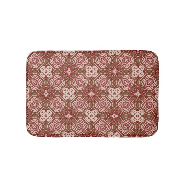 Colourful retro pattern background 4 bath mat (Front)