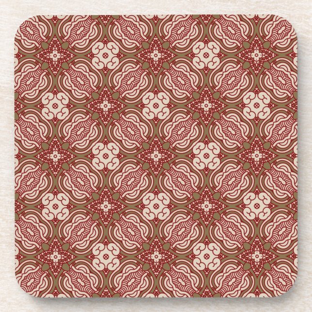 Colourful retro pattern background 4 coaster (Front)