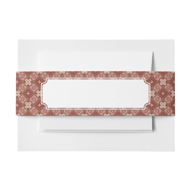 Colourful retro pattern background 4 invitation belly band (Front Example)