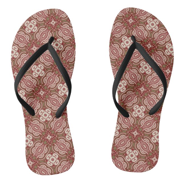Colourful retro pattern background 4 jandals (Footbed)