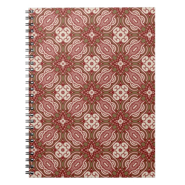 Colourful retro pattern background 4 notebook (Front)