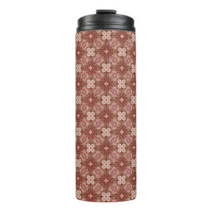 Colourful retro pattern background 4 thermal tumbler