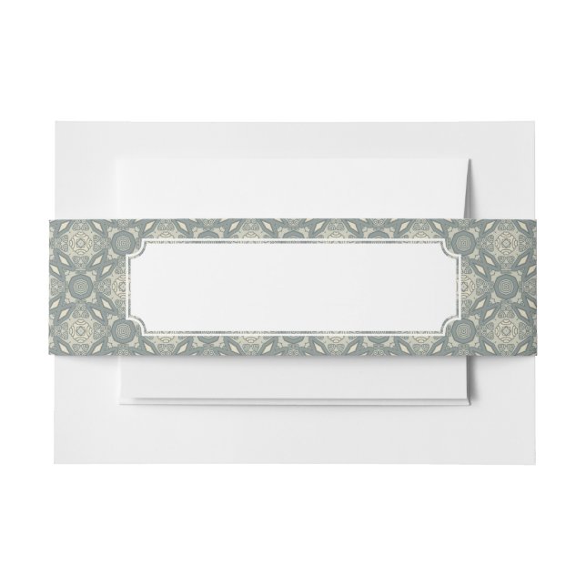Colourful retro pattern background 5 invitation belly band (Front Example)