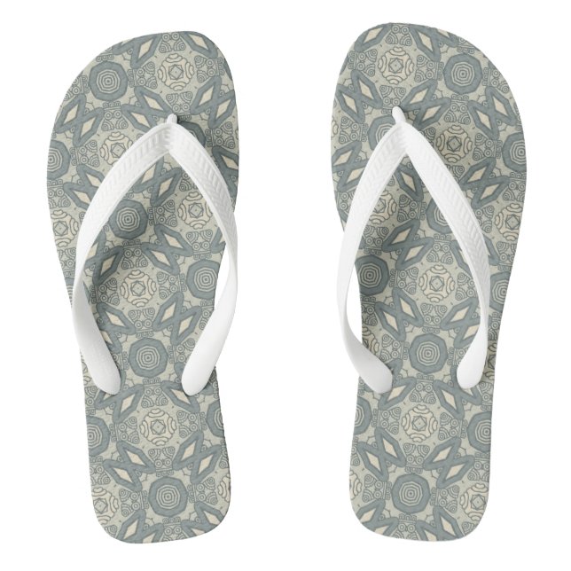 Colourful retro pattern background 5 jandals (Footbed)