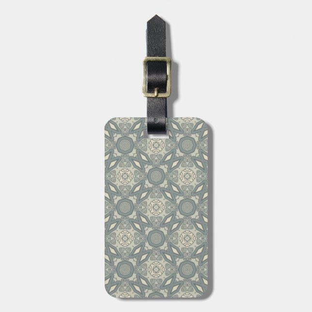 Colourful retro pattern background 5 luggage tag (Front Vertical)