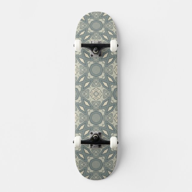 Colourful retro pattern background 5 skateboard (Front)