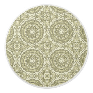 Colourful retro pattern background 6 ceramic knob