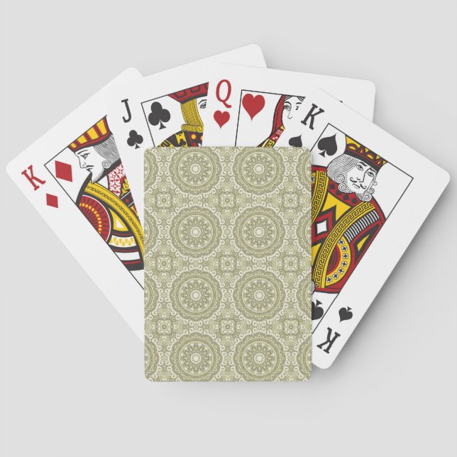Colourful retro pattern background 6 playing cards (Back)