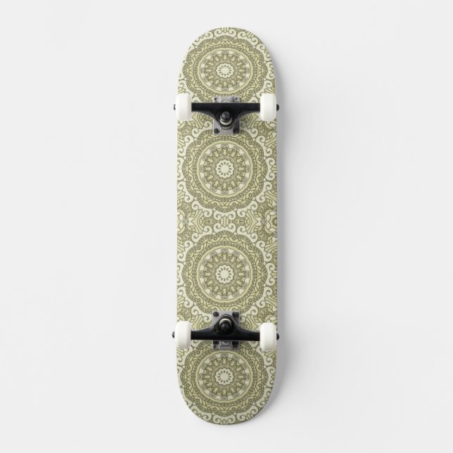Colourful retro pattern background 6 skateboard (Front)