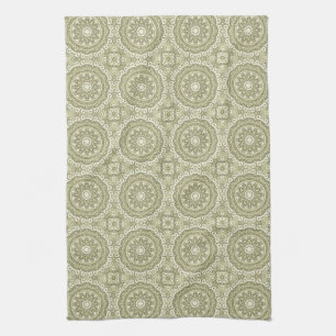 Colourful retro pattern background 6 tea towel