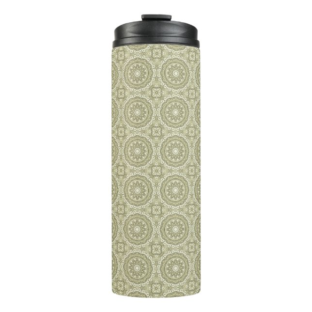 Colourful retro pattern background 6 thermal tumbler (Front)
