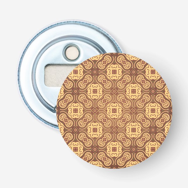 Colourful retro pattern background bottle opener (Front)