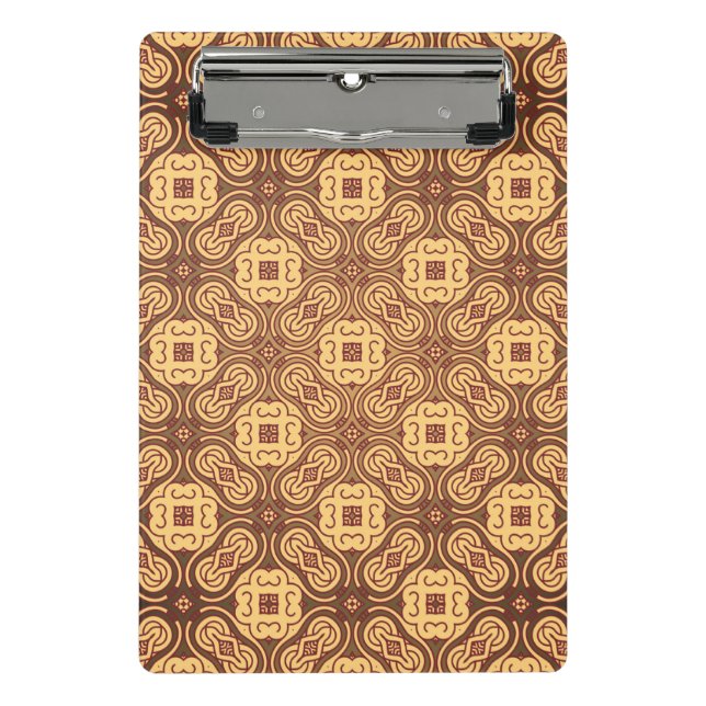 Colourful retro pattern background mini clipboard (Front)