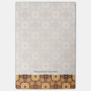Colourful retro pattern background post-it notes