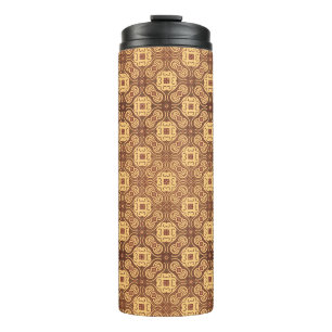Colourful retro pattern background thermal tumbler
