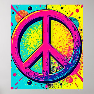 Colourful Retro Peace Sign