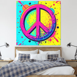 Colourful Retro Peace Sign
