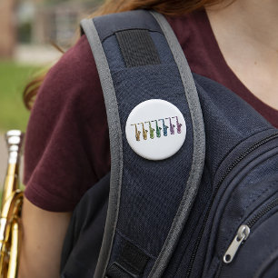 Colourful Retro Pop Art Saxophone Pattern Musician 6 Cm Round Badge