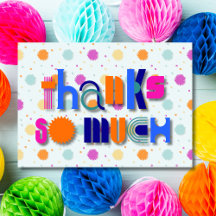 Colourful Retro Pop “Thanks So Much” Typography