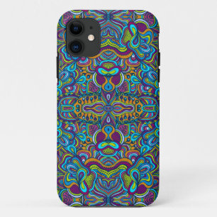 Colourful Retro Psychedelic Abstract Swirls 2 Case-Mate iPhone Case