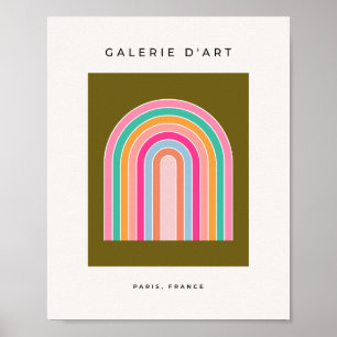 Colourful Retro Rainbow Poster