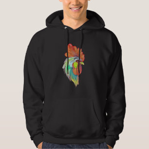 Colourful Retro Rooster Gear For Women Men & Kids Hoodie