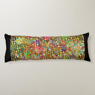 Colourful Retro Spots + your idea Body Cushion