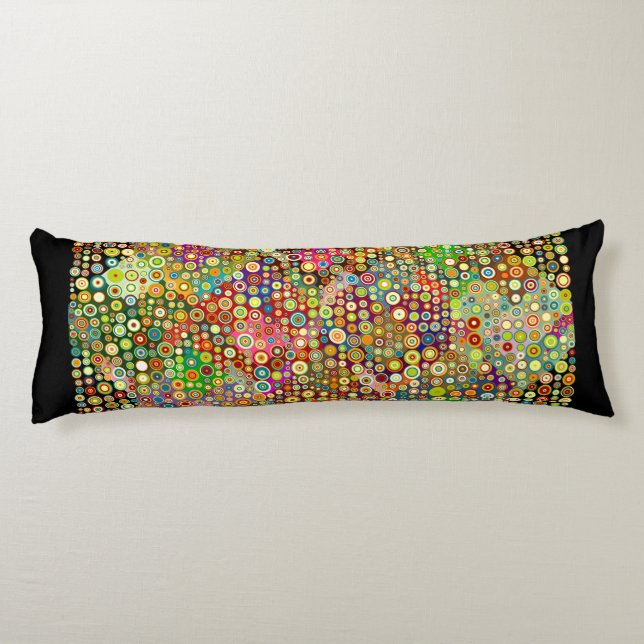 Colourful Retro Spots + your idea Body Cushion (Back)