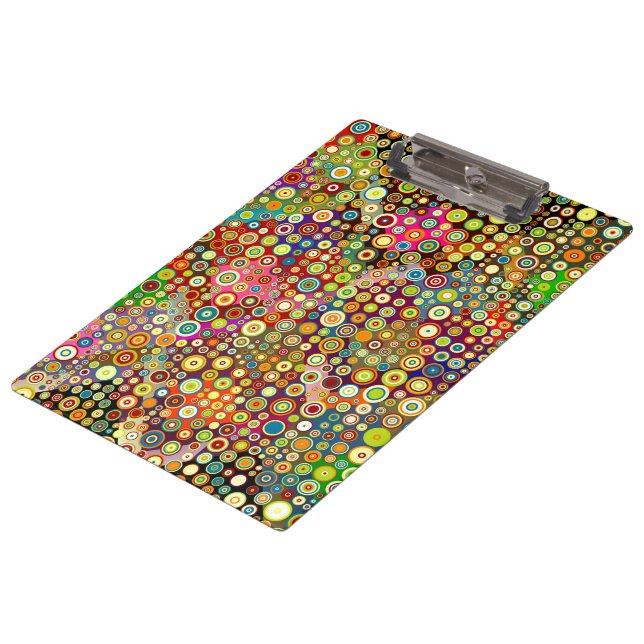 Colourful Retro Spots + your idea Clipboard (Angled)