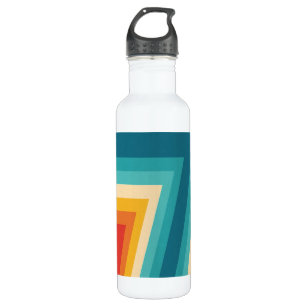 Colourful Retro Stripe -  70s, 80s Design 710 Ml Water Bottle