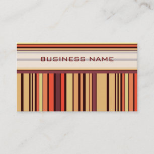 Colourful Retro Stripes Pattern Business Card