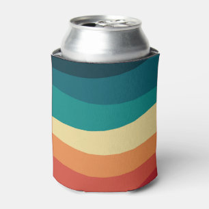 Colourful retro style curves design can cooler