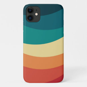 Colourful retro style curves design Case-Mate iPhone case