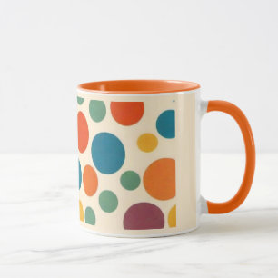 Colourful Retro Style Polka Dot Mug