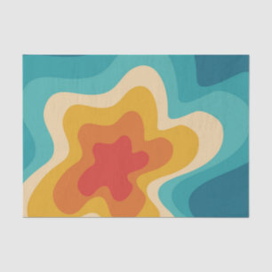 Colourful retro style swirl design  tissue paper