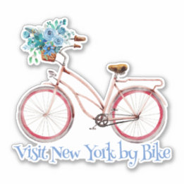 Colourful Retro Style Visit New York by Bike