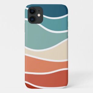Colourful retro style waves Case-Mate iPhone case