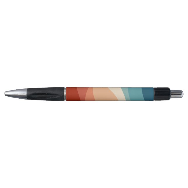 Colourful retro style waves decoration (Front)
