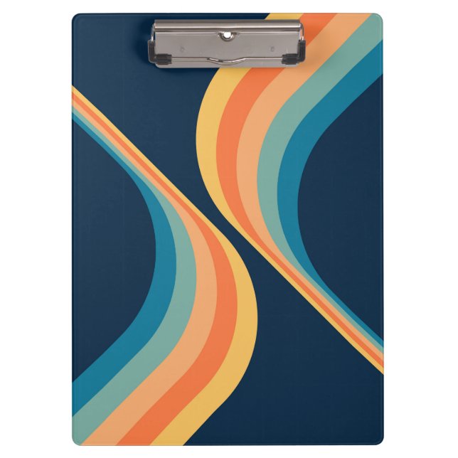 Colourful retro style wings design  clipboard (Front)