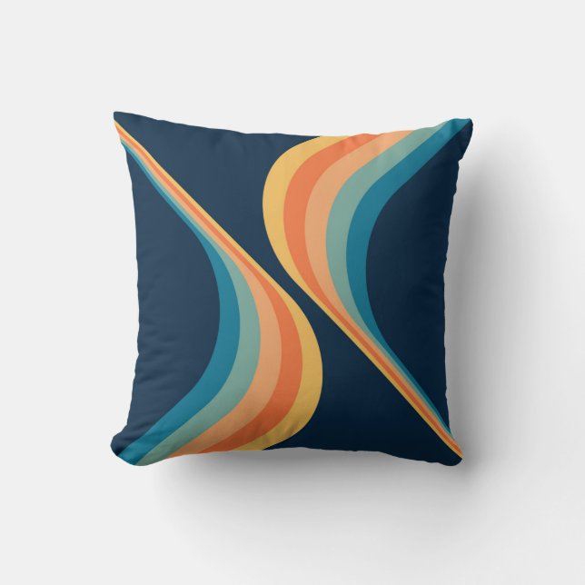 Colourful retro style wings design  cushion (Front)