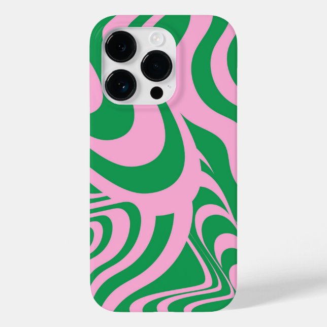 Colourful Retro Swirl Groovy Y2K Pattern  Case-Mate iPhone Case (Back)