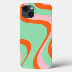 Colourful Retro Swirl Groovy Y2K Pattern iPhone 13 Case