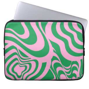 Colourful Retro Swirl Groovy Y2K Pattern  Laptop Sleeve