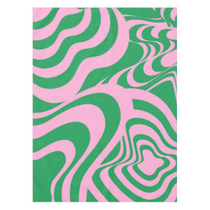 Colourful Retro Swirl Groovy Y2K Pattern  Tablecloth