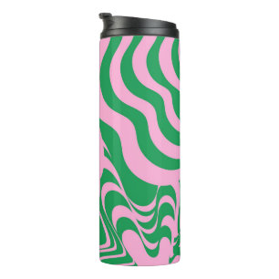 Colourful Retro Swirl Groovy Y2K Pattern Thermal Tumbler