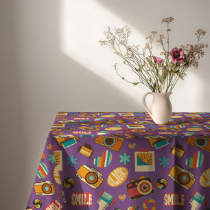 Colourful Retro Tablecloth Groovy Pastel Accent