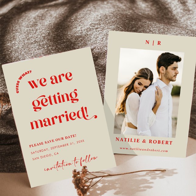 Colourful Retro Themed Save The Date Invitation (Creator Uploaded)