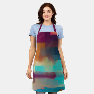 Colourful retro tone blend apron