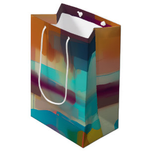 Colourful retro tone blend medium gift bag